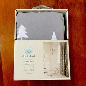 Cloud Island 84” Curtain Panel - Gray Trees